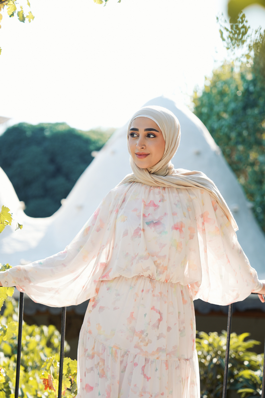 Amara – Printed Chiffon Maxi Dress