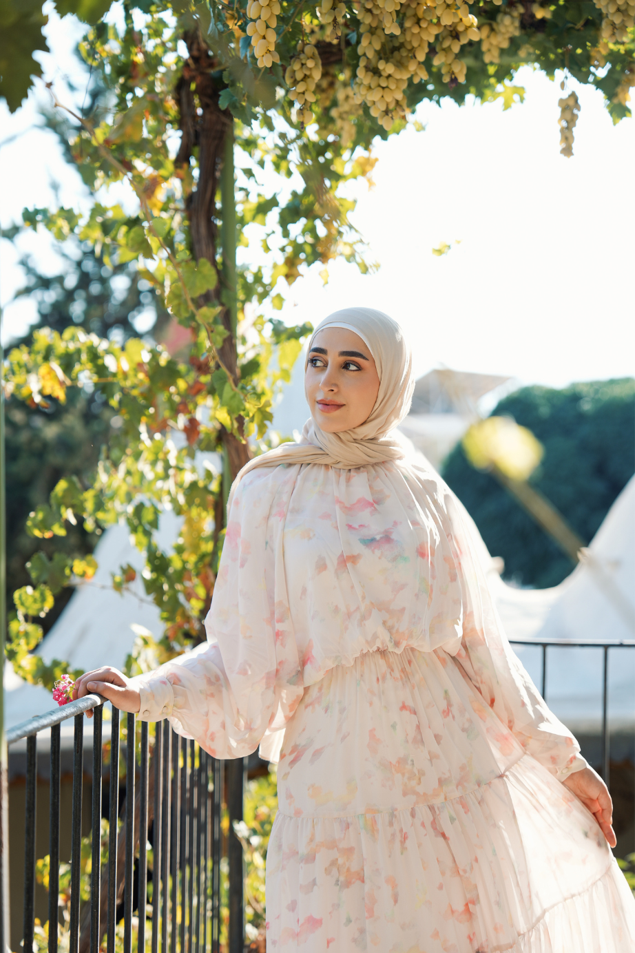 Amara – Printed Chiffon Maxi Dress